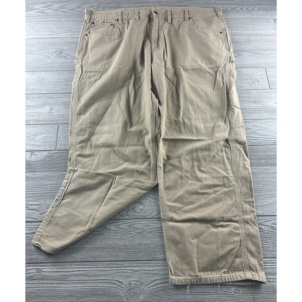 Carhartt B159-GKH Pants Mens 44x30 Khaki Loose Fit Carpenter Workwear